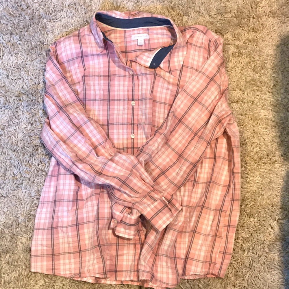 Charter Club Plus-Size Button-Down Top - Picture 2 of 3